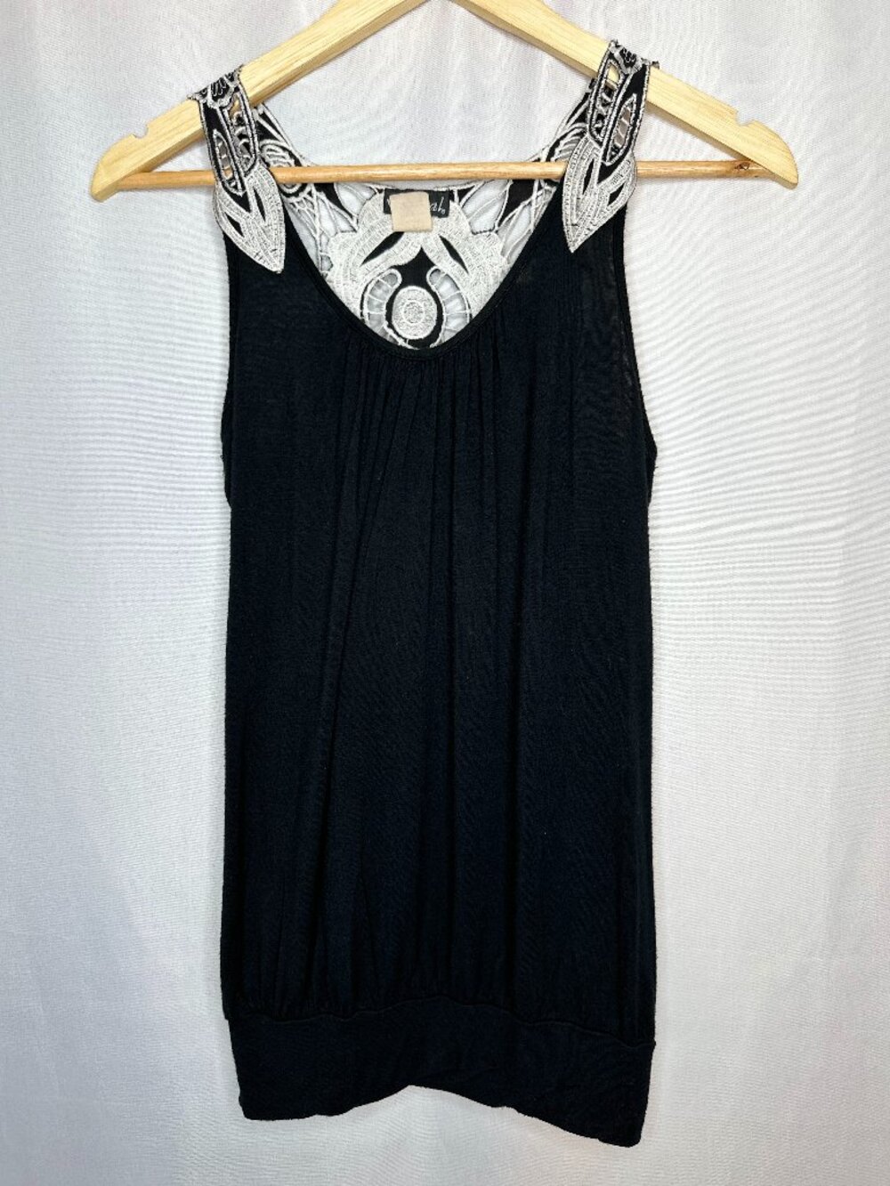Vintage Wet Seal Appliqué Racerback Blouson Halter Top, SZ Small Y2K Fairy Indie